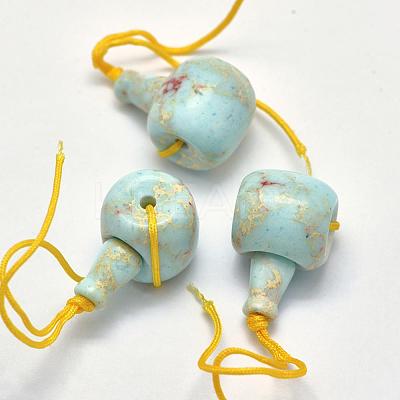 Natural Gemstone 3 Hole Guru Beads G-K208-02-A-19-1