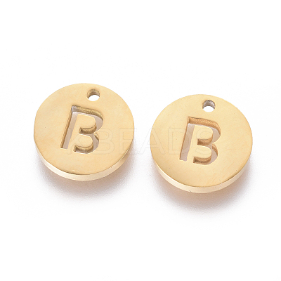 Ion Plating(IP) 304 Stainless Steel Charms STAS-I120-10B-G-1
