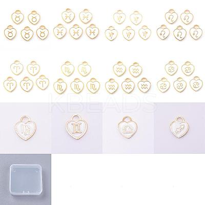 120Pcs 12 Styles Alloy Enamel Pendants ENAM-AR0001-83B-1