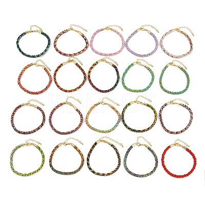 4MM Braided Nylon Cord Bracelets FIND-A057-01G-1