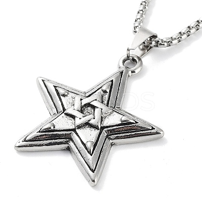 Tibetan Style Alloy Pendant Necklaces NJEW-P284-05AS-1