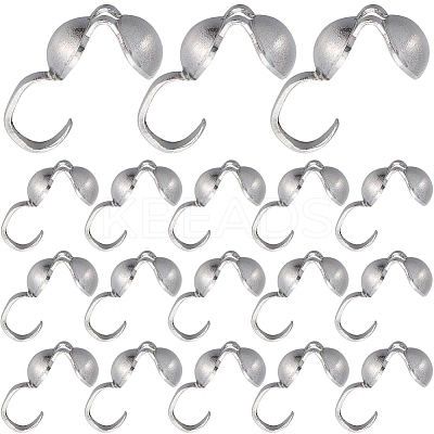 300Pcs 304 Stainless Steel Bead Tips STAS-SC0007-04-1