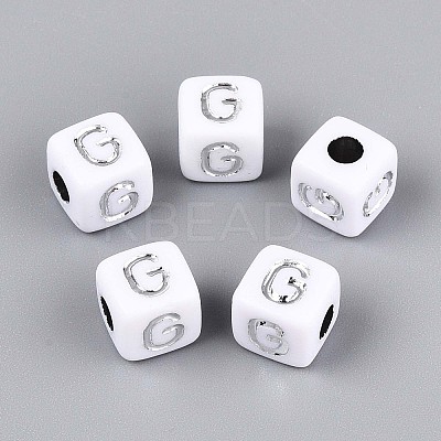 Opaque Acrylic Beads SACR-T035-03G-1