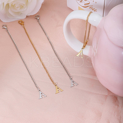 304 Stainless Steel Letter A Charms Pendant Decoration HJEW-GL00002-1
