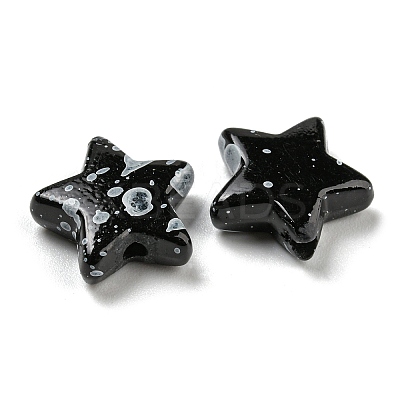 Spray Painted Opaque Acrylic Beads LS-MACR-K350-07B-1