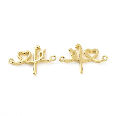 Rack Plating Brass Connector Charms KK-C008-08G-1