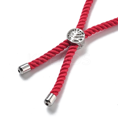 Twisted Nylon Cord Silder Bracelets DIY-B066-03P-21-1