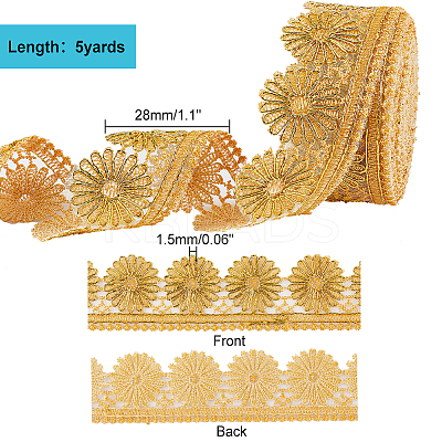 about 4.75~5 Yards Polyester Lace Trim OCOR-PH0001-96B-1
