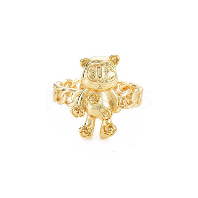Brass Cuff Rings RJEW-S045-142-1