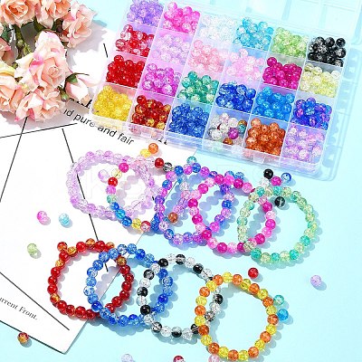 DIY Round Glass Beads Bracelets Jewelry Making Kits DIY-YW0010-59-1