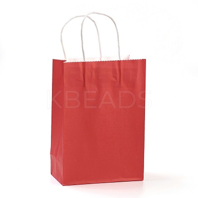 Pure Color Kraft Paper Bags LS-AJEW-G020-C-12-1