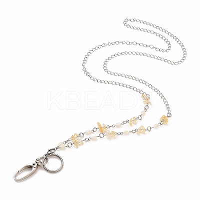 304 Stainless Steel ID Card Neck Strap Card Holder AJEW-PH01412-02-1