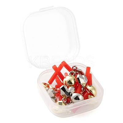 16Pcs 4 Style Spray Painted Alloy Stud Earrings Findings FIND-LS0001-66-1