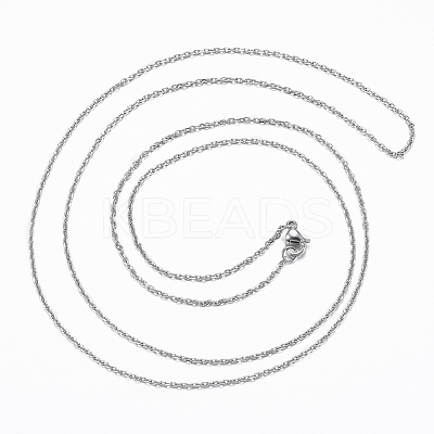 Non-Tarnish 304 Stainless Steel Cable Chains Necklaces NJEW-L450-01P-1