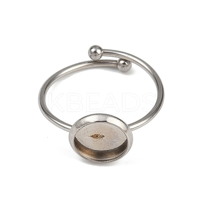 304 Stainless Steel Cuff Ring Components STAS-D372-03P-02-1
