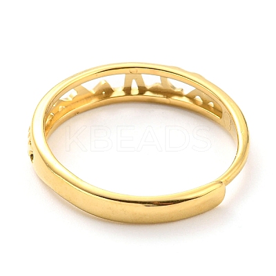 304 Stainless Steel Twist Wave Hollow Adjustable Ring for Women RJEW-C016-24G-1