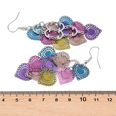 430 Stainless Steel Dangle Earrings EJEW-B157-01A-1