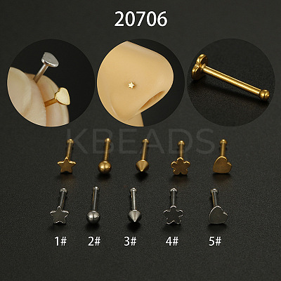 316L Surgical Stainless Steel Nose Bone Rings WG3D14E-06-1