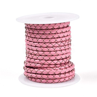 Hollow Braided Cowhide Leather Cord NWIR-ZX002-01B-1