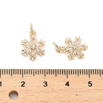 Brass Micro Pave Cubic Zirconia Pendants KK-B133-05G-01-1