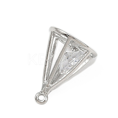 Brass with Clear Cubic Zirconia Pendants LS-KK-L238-32P-1