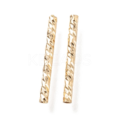 Corrugated Brass Tube Beads X-KK-H759-28B-G-1