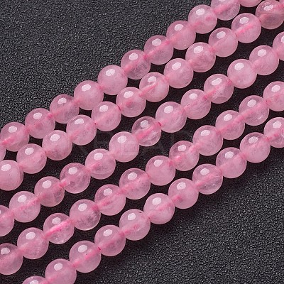 Natural Rose Quartz Beads Strands GSR6mmC034-1