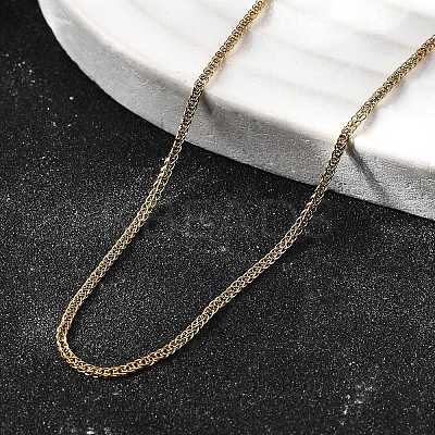 1.2MM 304 Stainless Steel Wheat Chain Necklaces for Men STAS-V011-03A-G-1
