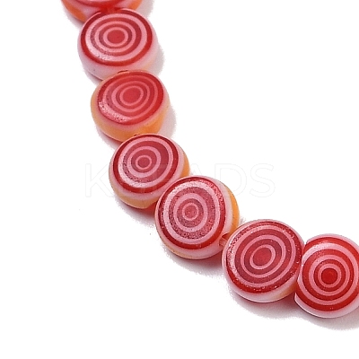 Handmade Lampwork Beads Strands LK-R004-51F-1