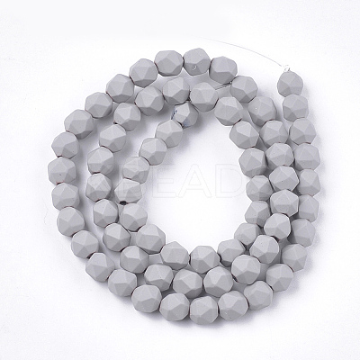 Spray Painted Non-magnetic Synthetic Hematite Beads Strands G-T116-16-11-1