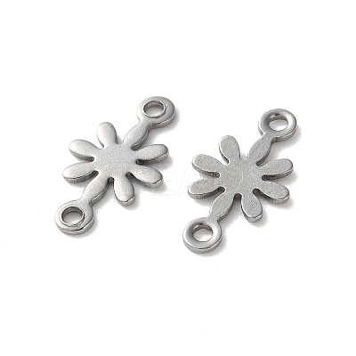 304 Stainless Steel Flower Connector Charms STAS-S172-04P-1