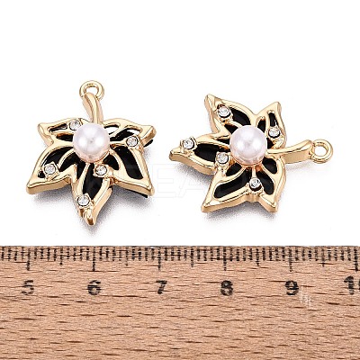 Alloy with ABS Imitation Pearl & Crystal Rhinestone & Acrylic Pendants PALLOY-Q466-04G-06-1