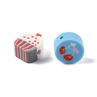 100Pcs 2 Styles Handmade Polymer Clay Beads CLAY-FP0001-11A-1