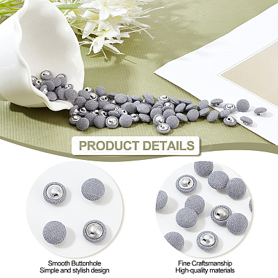 100Pcs 1-Hole Aluminum Buttons DIY-NB0007-77A-1