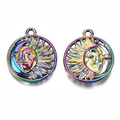 Rainbow Color Alloy Pendants PALLOY-S180-010-RS-1