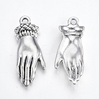 Tibetan Style Alloy Pendants TIBE-S323-037AS-RS-1