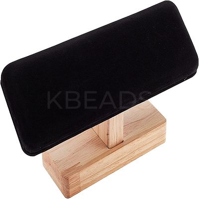 Bamboo Velvet T-Bar Bracelet Display Stands BDIS-WH0002-08-1