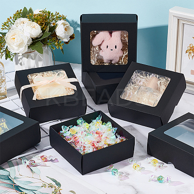 Square Kraft Paper Storage Gift Boxes CON-WH0095-100C-02-1