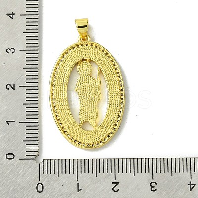 Real 18K Gold Plated Brass Micro Pave Cubic Zirconia Pendants KK-H472-14G-11-1