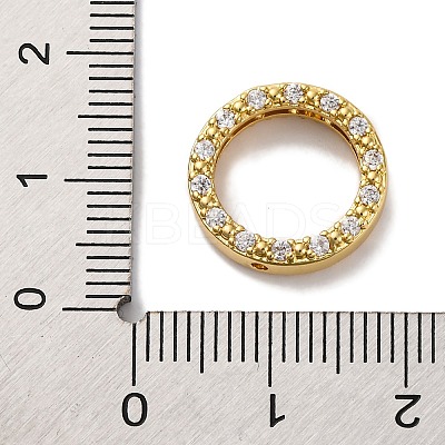 Rack Plating Brass with Cubic Zirconia Bead Frame KK-S406-09C-G-1