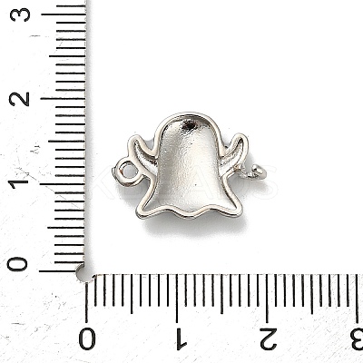 Halloween Brass Light Grey Enamel Connector Charms KK-F915-04A-P-1