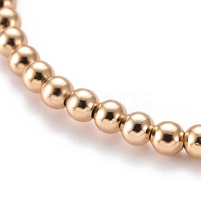 Brass Stretch Beaded Bracelets BJEW-JB05484-01-1