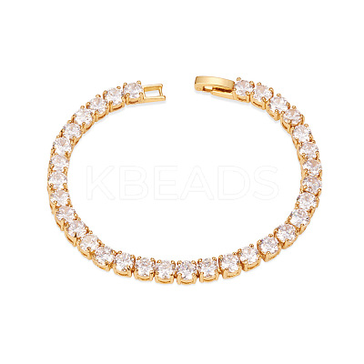 Sport Theme Simple Fashion Real 24K Gold Plated Brass Tennis Bracelet JB52B-1