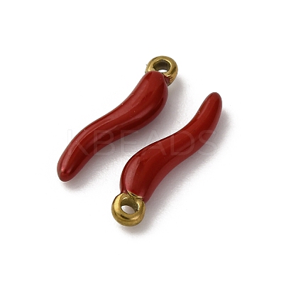 304 Stainless Steel Enamel Pendants STAS-P406-19A-G-1