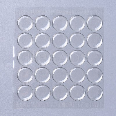 Plastic Clear Cabochons Epoxy Sticker X-AJEW-J031-01-1