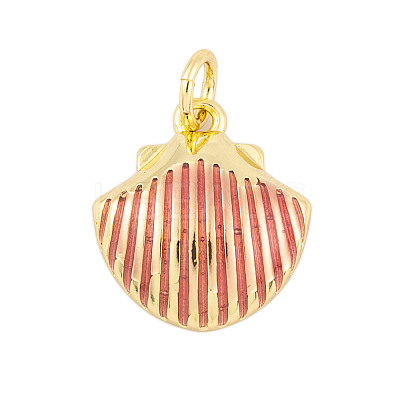 Rack Plating Brass Enamel Pendants KK-P269-09G-03-1