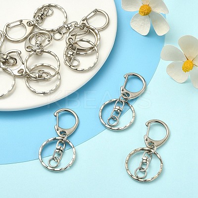 10Pcs Alloy Keychain Clasp Findings PALLOY-YW026-02-1