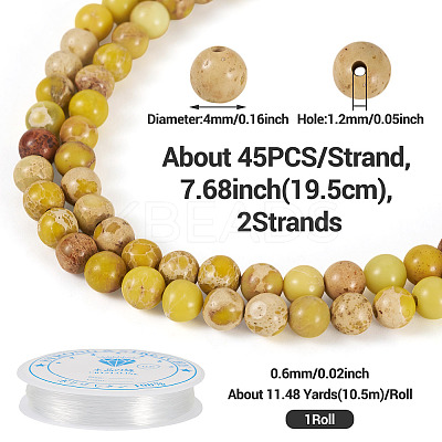 DIY Natural Regalite/Imperial Jasper/Sea Sediment Jasper Beads Bracelets  Making KIts DIY-TA0002-69E-1
