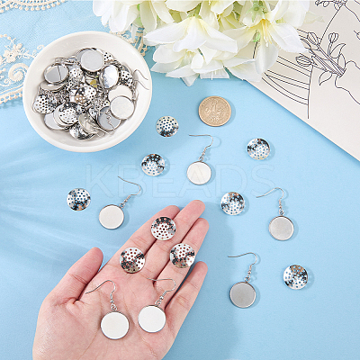 40Pcs 304 Stainless Steel Earring Hooks DIY-SC0033-77A-1