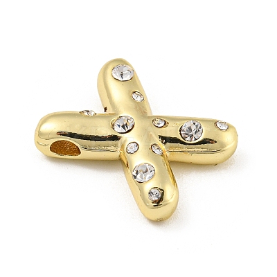 Brass Micro Pave Clear Cubic Zirconia Pendants KK-E093-04G-X-1